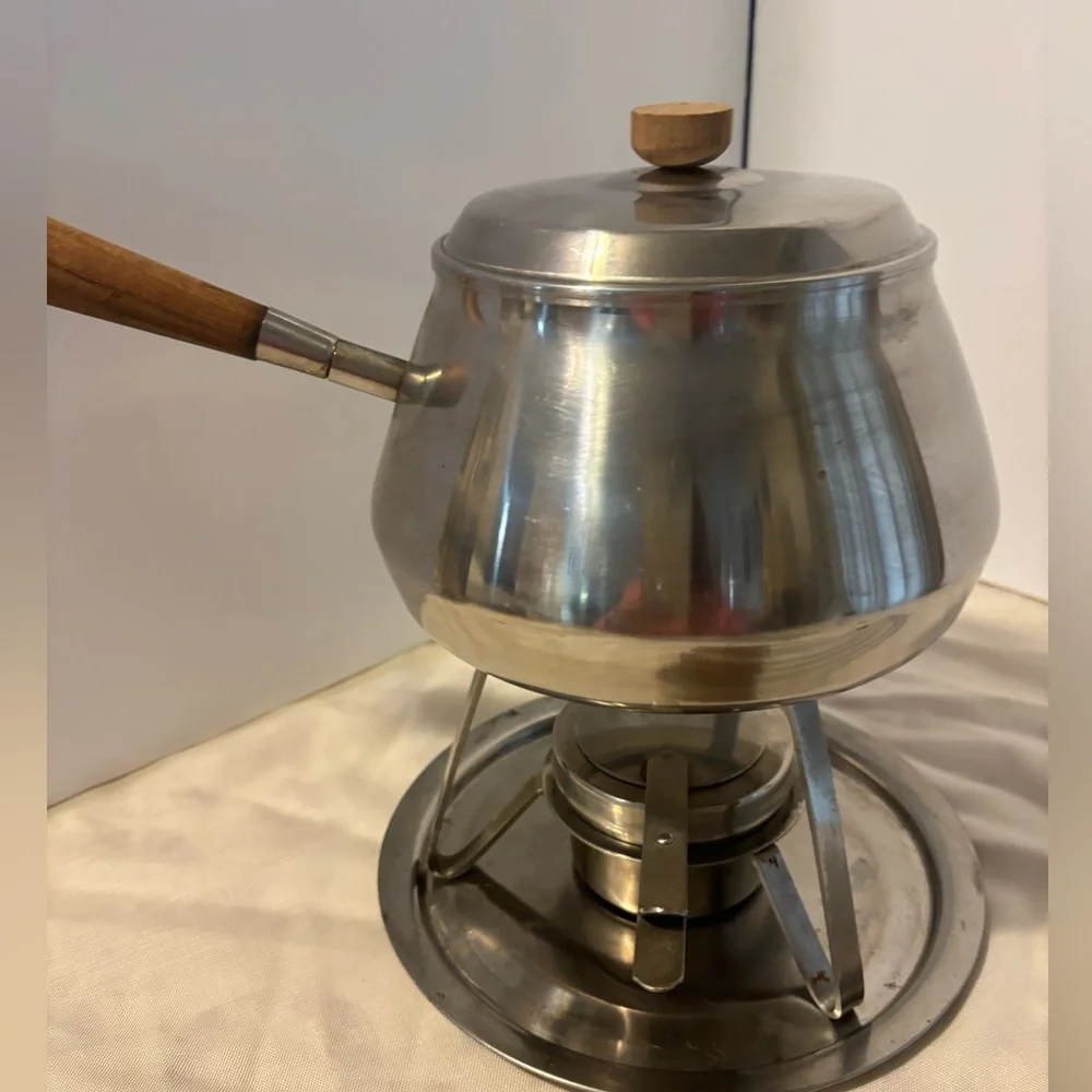 Vintage MCM Complete Fondue Set 11 Pieces by Monarch Steel Japan